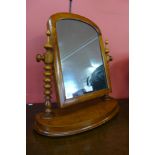 A Victorian mahogany toilet mirror