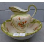 A Victorian jug and bowl **PLEASE NOTE THIS LOT IS NOT ELIGIBLE FOR POSTING AND PACKING**