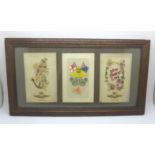 A framed set of Royal Naval Air Service sweetheart cards