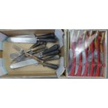 A collection of bone handled cutlery **PLEASE NOTE THIS LOT IS NOT ELIGIBLE FOR POSTING AND