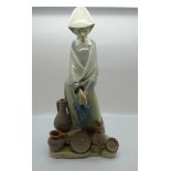 A Lladro figure, Ceramic Seller, 5081, with original box