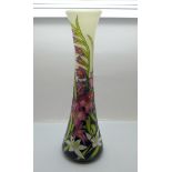 A Moorcroft limited edition Wild Gladioli vase by Nicola Slaney, signed, 47/50, 31cm