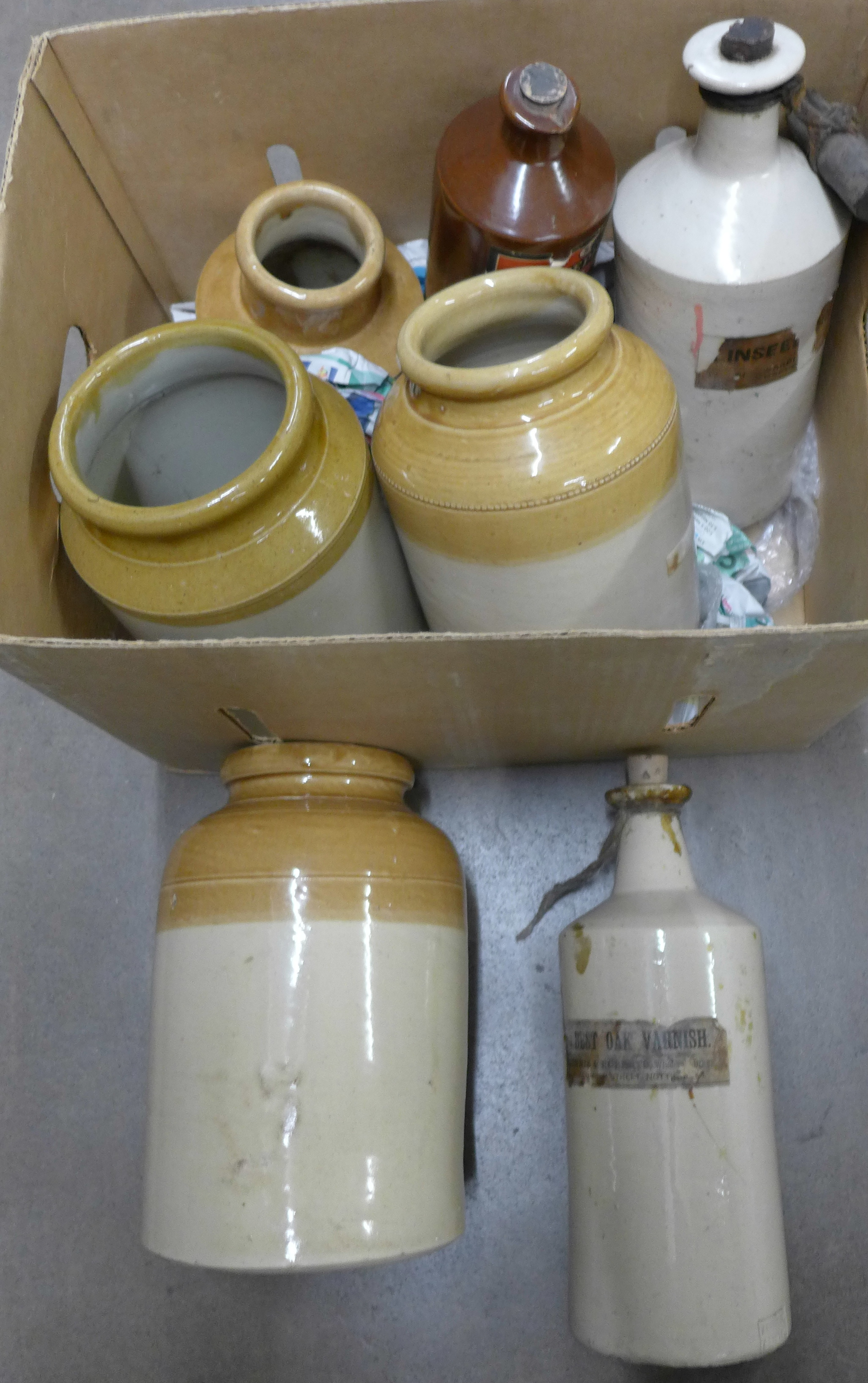 A quantity of Victorian stoneware bottles, some still full and ink bottles **PLEASE NOTE THIS LOT IS - Bild 2 aus 2