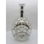 A Haig whisky silver overlaid Dimple bottle, Masonic lodge Harmony 288, the stopper hallmarked