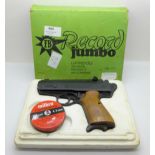 A Record 'jumbo' air pistol, .177 cal., made in West Germany