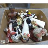 A collection of items including figures, teapots, etc. **PLEASE NOTE THIS LOT IS NOT ELIGIBLE FOR