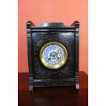 A Victorian Aesthetic Movement ebonised bracket clock