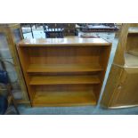 A teak open bookcase