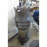 A Victorian terracotta glazed chimney pot, a/f