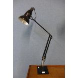 A Herbert Terry & Sons black metal anglepoise desk lamp lamp