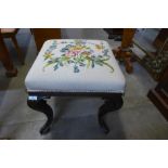 A Victorian mahogany stool