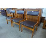 A set of three Danish Dyrlund teak chairs