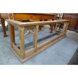 A Gothic Revival oak church altar rail