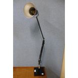 A Herbert Terry & Sons black metal anglepoise desk lamp