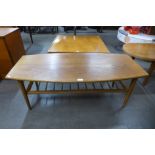 A teak coffee table