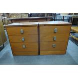 A pair of Stag teak bedside chests of drawers