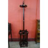 An Edward VII oak coat stand