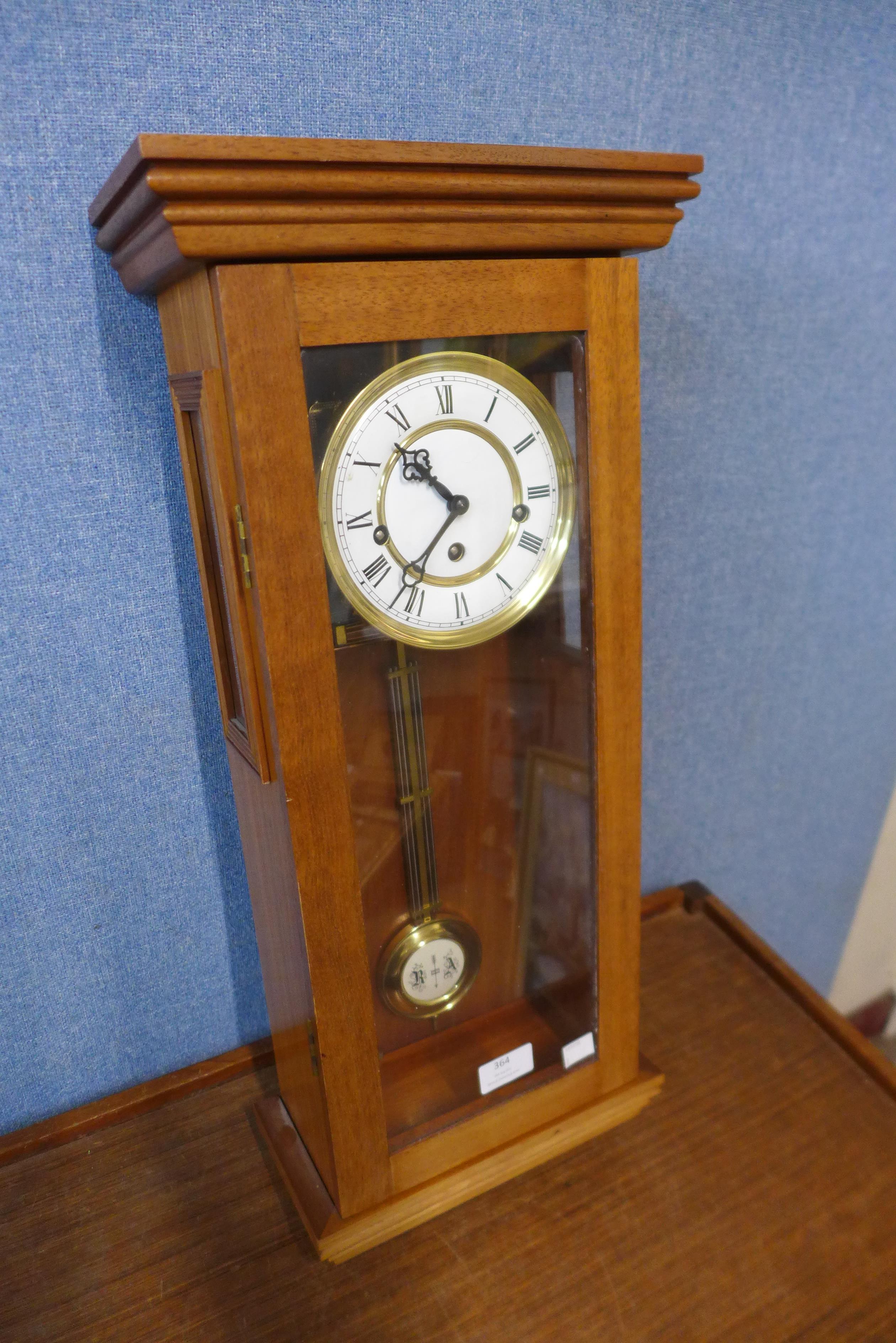 A D.A. Webster, Willington mahogany Vienna style wall clock