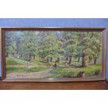 J. Cassell Hutchinson, country park scene, oil on board, framed