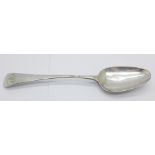 A George III silver serving spoon, London 1808, 51g