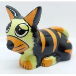 A Lorna Bailey Tigger the Cat, 9cm, signed on the base