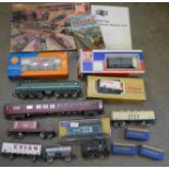 Assorted model railway trains and rolling stock