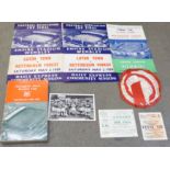 Football; 1959 FA Cup Final programme, Nottingham Forest v Luton Town, final ticket stub, semi-final