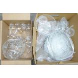 Two boxes of glassware **PLEASE NOTE THIS LOT IS NOT ELIGIBLE FOR POSTING AND PACKING**