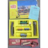 A Hornby Dublo set 2006 0-6-0 Tank Goods Train, boxed and Hornby Dublo accessories including points,