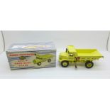 A Dinky Supertoys 965 Euclid Rear Dump Truck, boxed, lid a/f (punctured)