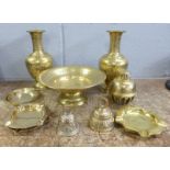 A collection of Indian brassware **PLEASE NOTE THIS LOT IS NOT ELIGIBLE FOR POSTING AND PACKING**