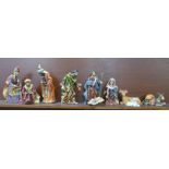 A collection of Leonardo Christmas Nativity figures