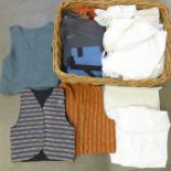 A collection of replica Victorian children's clothing, 5-7 years old, etc.