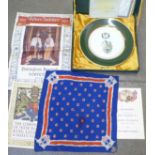 Royal commemorative items including a 1935 Silver Jubilee Nottingham Journal souvenir newspaper, a