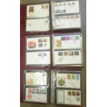 Three albums of first day covers comprising 1971-1979, 1986-1992 and 1998-2004