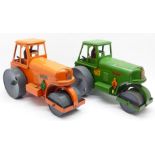 Two Tri-ang Minic Toys model Aveling Barford Diesel Road Rollers