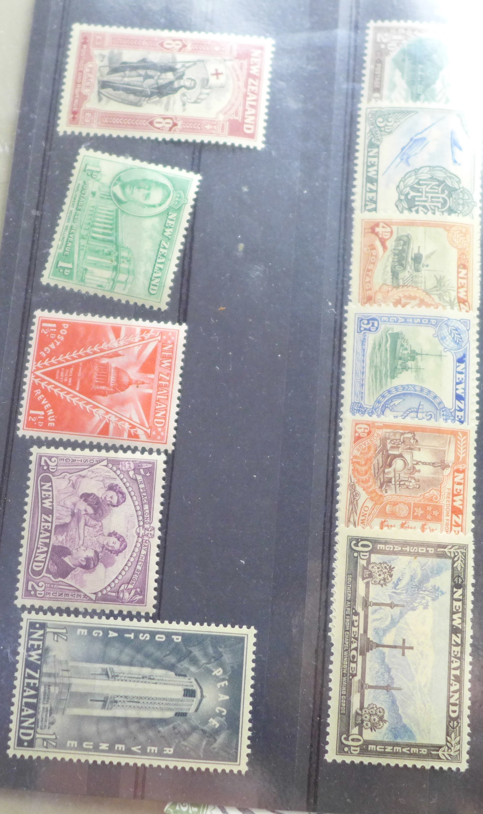 A folder of stamps and stamp booklets