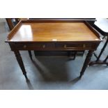 A George IV mahogany single drawer writing table, manner of Gillows, Lancaster