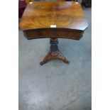 An early Victorian mahogany fitted lady's sewing table