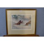 A limited edition Archibald Thorburn print, The First Touch of Winter, framed