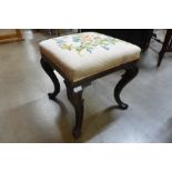 A Victorian mahogany stool