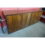 A Danish rosewood sideboard, 75cms h, 198cms w, 53cms d *Accompanied with CITES A10 certificate, no.