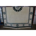 A large Chinese cream ground rug, approx. 366 x 280cms