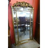 A large French style gilt framed mirror, 183cms h (M32168) #