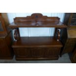 A Victorian mahogany three door buffet