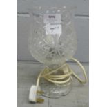 A cut crystal lamp **PLEASE NOTE THIS LOT IS NOT ELIGIBLE FOR POSTING AND PACKING**