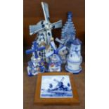 A collection of Delft china