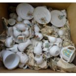 A box of mainly Goss crested china and a Goss price guide