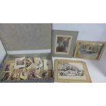 A collection of Victorian photographs including over 80 carte de visites