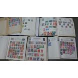 Stamps:- general world collections in six albums